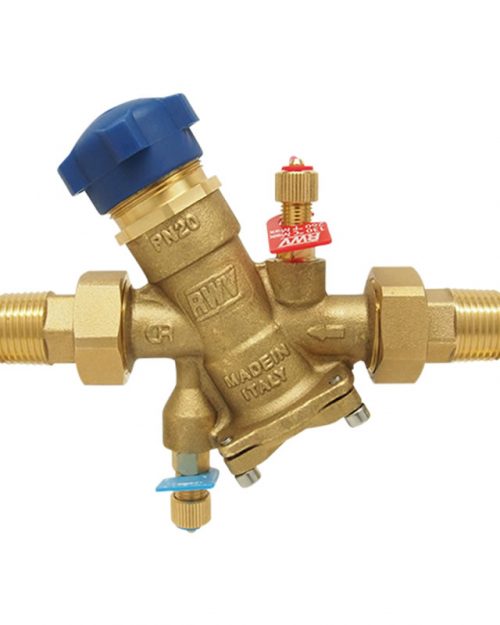 9907T Series Straight DZR Brass Automatic Balancing Valve Red White