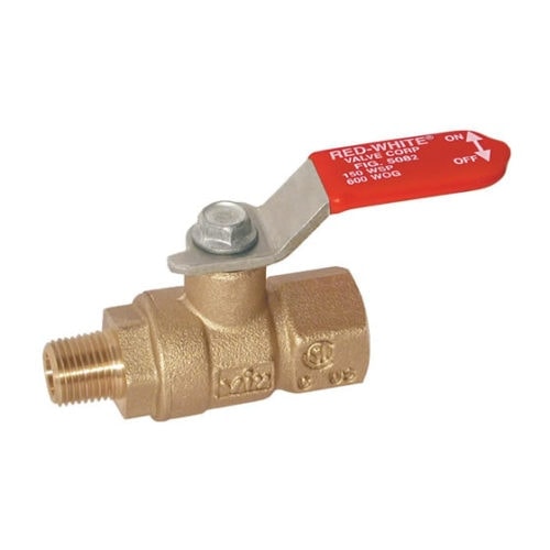 5082 Brass Full Port Mini Ball Valve RED WHITE VALVE CORP