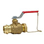5026AB - Lead Free DZR Brass Full Port EzPress Ball Valve Hose end with Cap and Chain