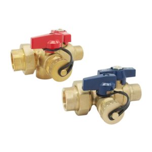 1 1 Standard Plumbing Supply Red-White Valve 1RW5017ABW Lead Free PEX Ball Valve F1960 with Wing Handle 