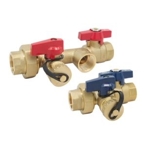 1 1 Standard Plumbing Supply Red-White Valve 1RW5017ABW Lead Free PEX Ball Valve F1960 with Wing Handle 