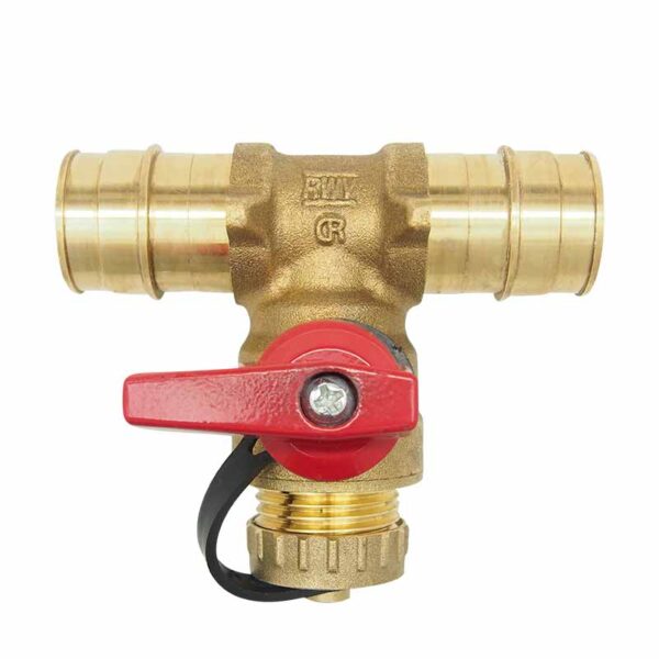 8040E DZR LF Brass TEE Drain Valve