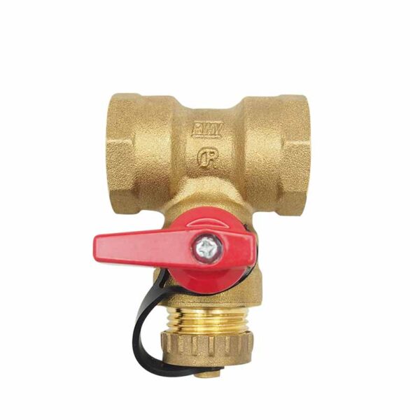 8040T DZR LF Brass TEE Drain Valve
