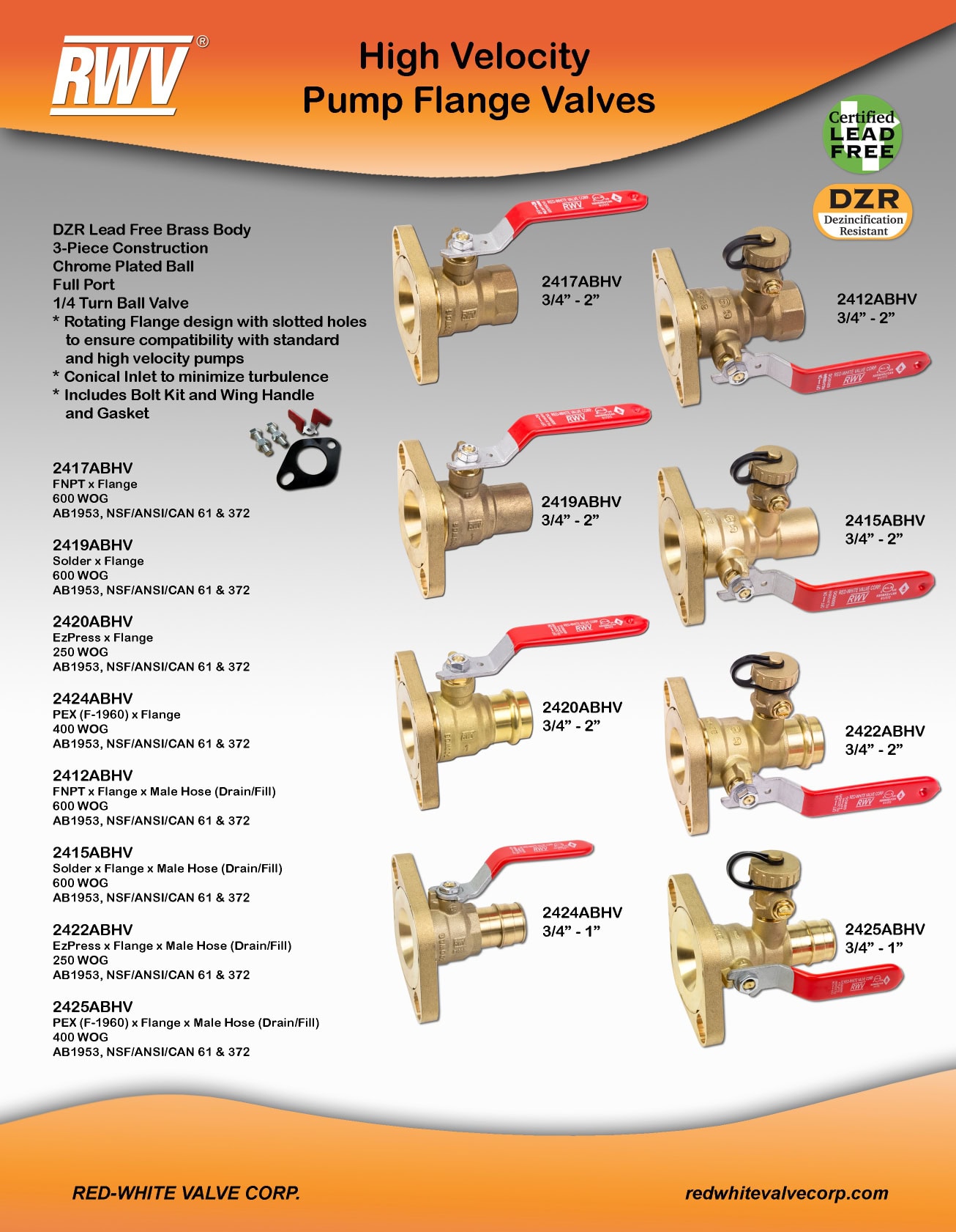 High Velocity Pump Flange Valves Flyer